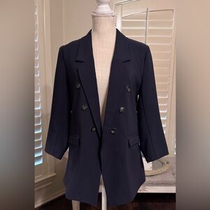 New York and Company Open-Front Navy Blazer